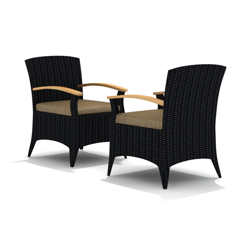 Harmonia Living Arbor Outdoor Dining Armchair with Sunbrella Cushions